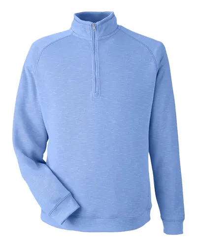Nautica N17991 Unisex Sun Surfer Supreme Quarter-Zip Sweatshirt in Vintage Mavi — blank crewneck sweatshirt, front view