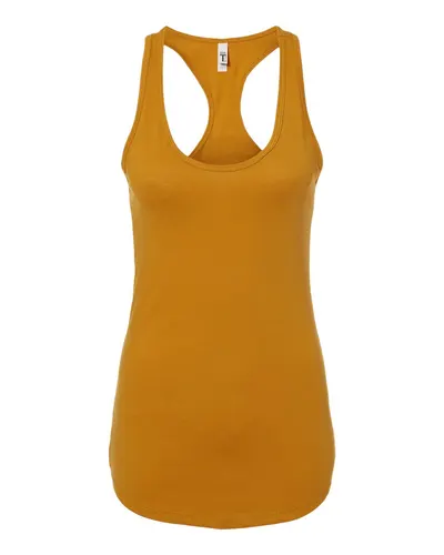 Next Level 1533 Women's Ideal Racerback Tank in Antique Gold — blank tank top, front view