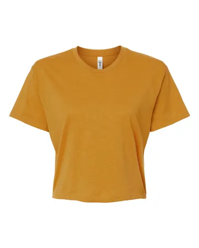 Next Level 1580 Women's Ideal Crop Top in Antique Gold — blank garment, front view