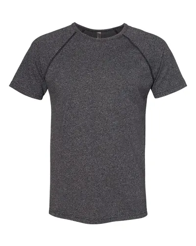 Next Level 2050 Men's Mock Twist Raglan T-Shirt in Black — blank t-shirt, front view