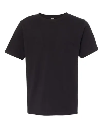Next Level 3310 Youth Cotton T-Shirt in Black — blank t-shirt, front view