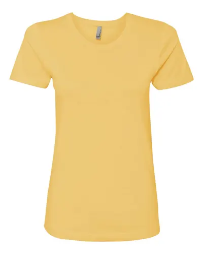 Next Level 3900 Women’s Cotton T-Shirt in Banana Cream — blank t-shirt, front view