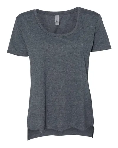 Next Level 5030 Women's Festival Scoop Neck T-Shirt in Antique Denim — blank t-shirt, front view