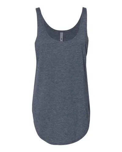 Next Level 5033 Women's Festival Tank in Antique Denim — blank tank top, front view