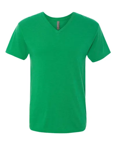 Next Level 6040 Men's Triblend V-Neck T-Shirt in Envy — blank t-shirt, front view