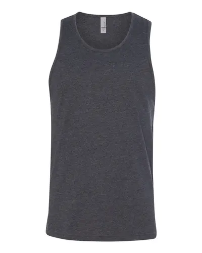 Next Level 6233 Unisex CVC Tank in Charcoal — blank tank top, front view