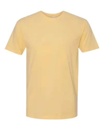 Next Level 6410 Unisex Sueded T-Shirt in Banana Cream — blank t-shirt, front view