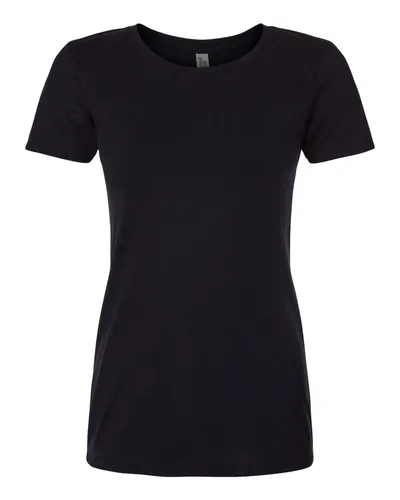 Next Level 6710 Women’s Triblend T-Shirt in Black — blank t-shirt, front view