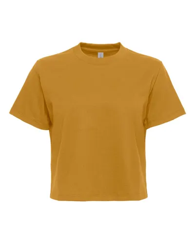 Next Level 7610 Women's Heavyweight Boxy T-Shirt in Antique Gold — blank t-shirt, front view