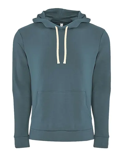 Next Level 9303 Unisex Santa Barbara Hoodie Sweatshirt in Antique Denim — blank hooded sweatshirt, front view
