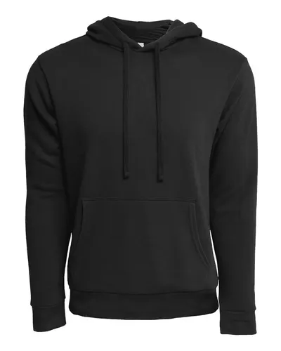 Next Level 9304 Unisex Laguna Sueded Hoodie Sweatshirt in Black — blank hooded sweatshirt, front view
