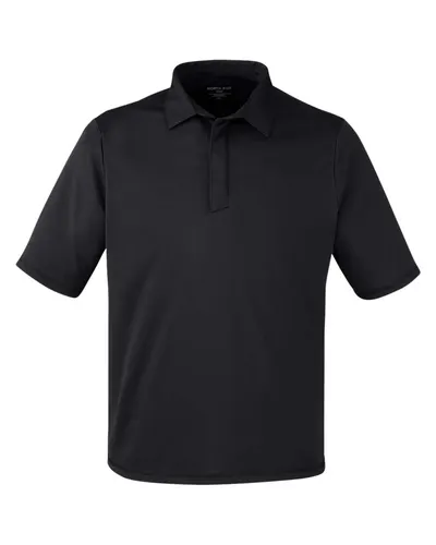 North End NE110 Men's Revive Coolcore® Polo in Black — blank polo, front view