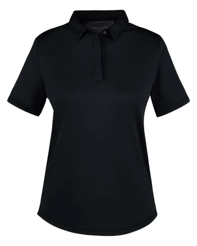 North End NE110W Women's Revive Coolcore® Polo in Black — blank polo, front view