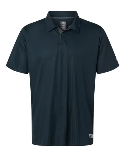 Oakley FOA402993 Men's Team Issue Hydrolix Polo in Blackout — blank polo, front view