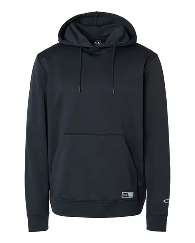 Oakley FOA402994 Men's Team Issue Hydrolix Hooded Sweatshirt in Blackout — blank hooded sweatshirt, front view
