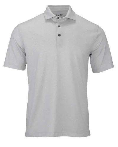 Paragon 152 Men's Derby Sublimated Heathered Polo in Ash Heather — blank polo, front view