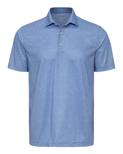 Paragon 156 Men's Brunswick Performance Polo in Blue Sky — blank polo, front view
