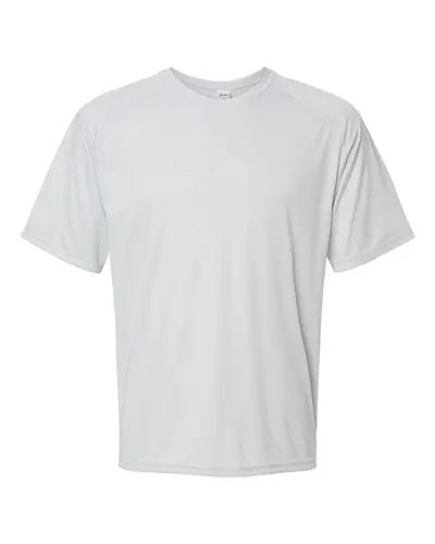 Paragon 200 Unisex Islander Performance T-Shirt in Aluminum — blank t-shirt, front view