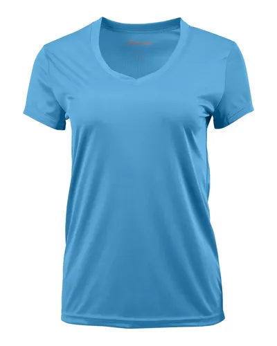 Paragon 203 Women's Vera V-Neck T-Shirt in Bimini Blue — blank t-shirt, front view
