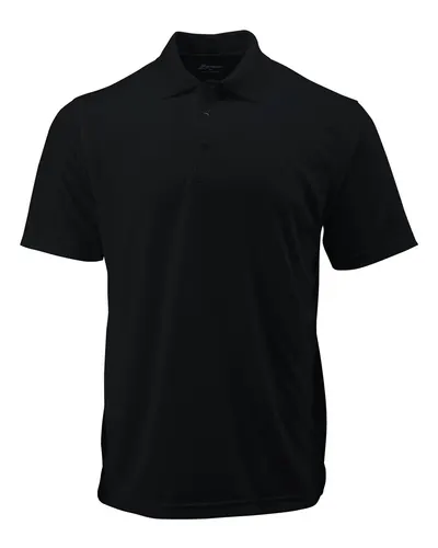 Paragon 4001 Men's Guardian Snag Proof Polo in Black — blank polo, front view