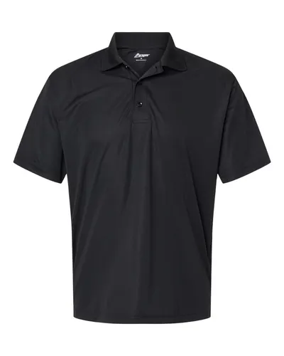 Paragon 500 Men's Sebring Performance Polo in Black — blank polo, front view