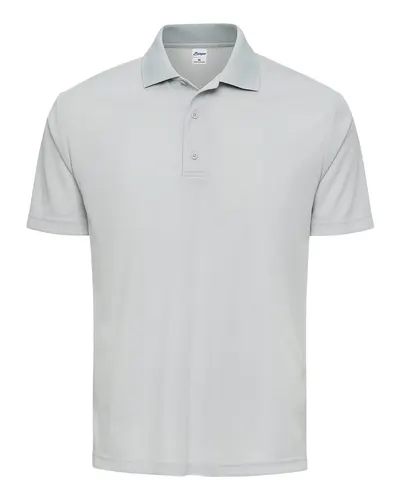 Paragon 550 Men's Marco Performance Polo in Aluminum — blank polo, front view