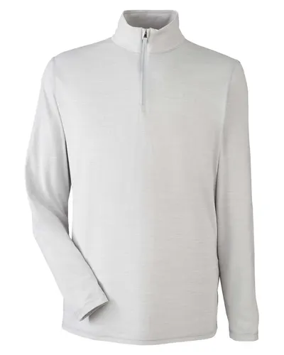 Puma Golf 532016 Men's Cloudspun Quarter-Zip Pullover in High Rise Heather — blank garment, front view