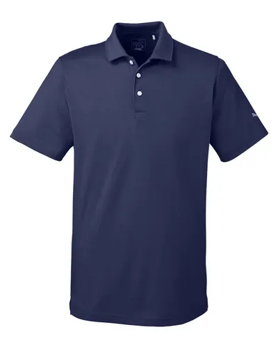 Puma Golf 596920 Men's Fusion Polo in Peacoat — blank polo, front view