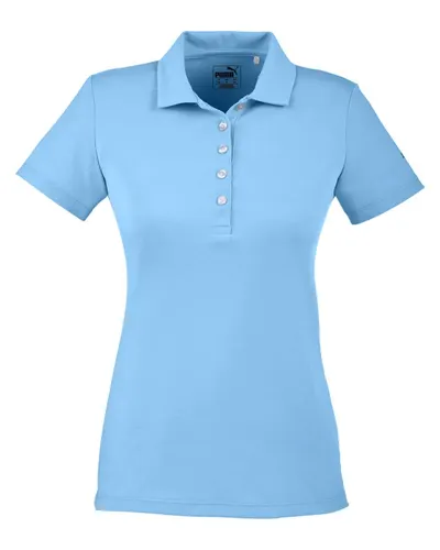 Puma Golf 596921 Women's Fusion Polo in Blue Bell — blank polo, front view