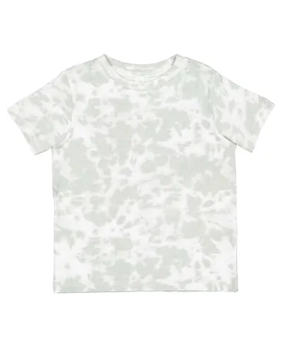 Rabbit Skins 3321EX Toddler Fine Jersey Tee - Extended Colors in Haze Tie Dye — blank t-shirt, front view