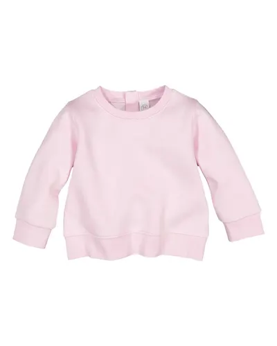 Rabbit Skins 3417 Infant Crewneck Sweatshirt in Ballerina — blank crewneck sweatshirt, front view