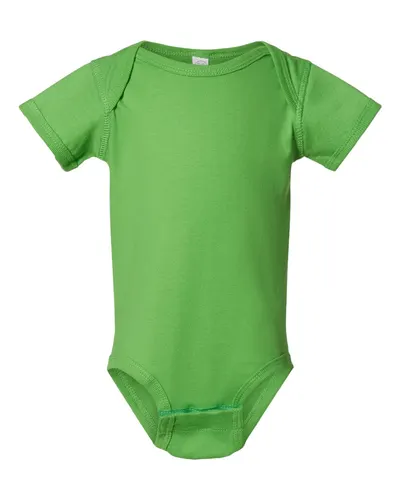 Rabbit Skins 4424 Infant Fine Jersey Bodysuit in Apple — blank t-shirt, front view