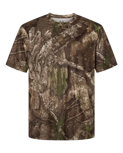 RealTree RT2101 Unisex Realtree® Poly Performance T-Shirt in Camo — blank t-shirt, front view
