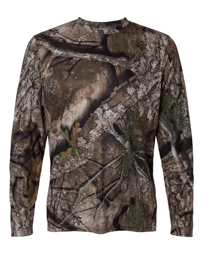RealTree RT3102 Unisex Realtree® Performance Long Sleeve T-Shirt in Camo — blank long sleeve tee, front view