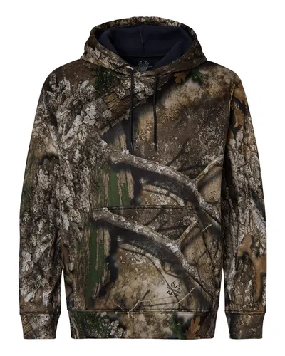 RealTree RT5302 Unisex Realtree® Performance Hooded Sweatshirt in Camo — blank hooded sweatshirt, front view