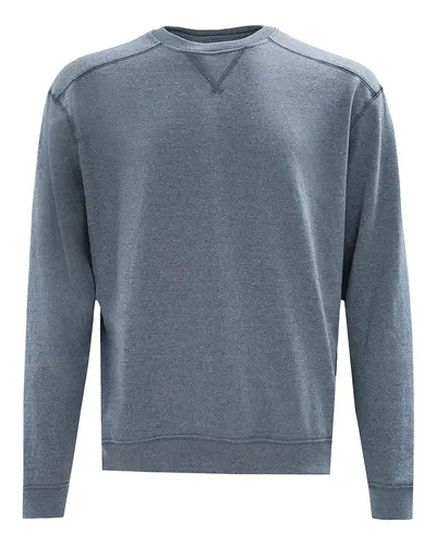 Recover RC1095 Unisex Recycled Crewneck Sweatshirt in Blue Rainbow — blank crewneck sweatshirt, front view