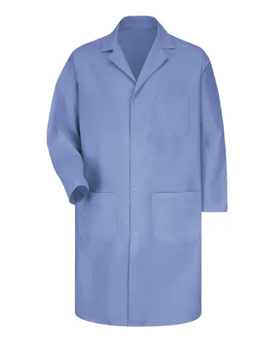 Red Kap 5080 Unisex Lab Coat in Light Blue — blank jacket, front view