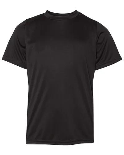 Russell Athletic 629X2B Youth Core Performance T-Shirt in Black — blank t-shirt, front view