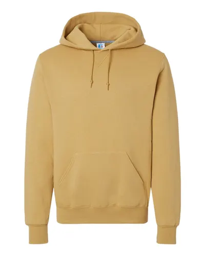 Russell Athletic 695HBM Unisex Dri Power® Hooded Sweatshirt in Almond — blank hooded sweatshirt, front view