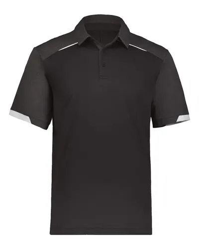 Russell Athletic R20DKM Men's Legend Polo in Black — blank polo, front view