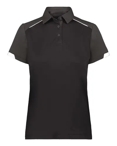 Russell Athletic R20DKX Women's Legend Polo in Black — blank polo, front view