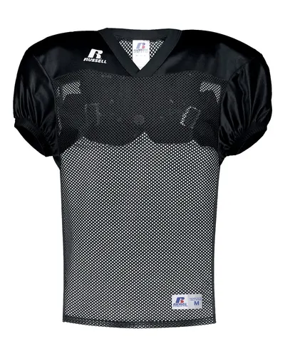 Russell Athletic S096BW Youth Stock Practice Jersey in Black — blank t-shirt, front view