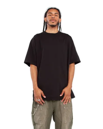 Shaka Wear SHGD Unisex Max Heavyweight Garment-Dyed T-Shirt in Black — blank t-shirt, front view