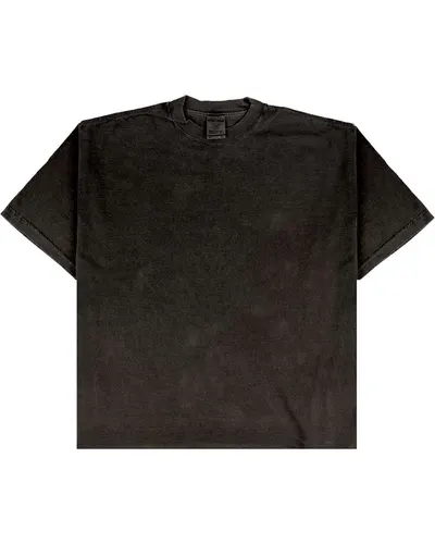 Shaka Wear SHGDD Unisex Max Heavyweight Garment-Dyed Drop Shoulder T-Shirt in Black — blank t-shirt, front view