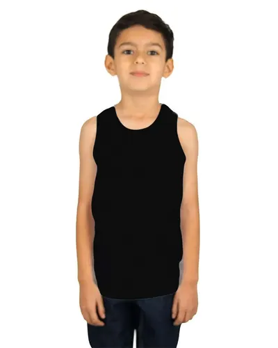 Shaka Wear SHKTT Youth Tank in Black — blank tank top, front view