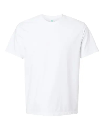 SoftShirts 400 Unisex Organic T-Shirt in White — blank t-shirt, front view