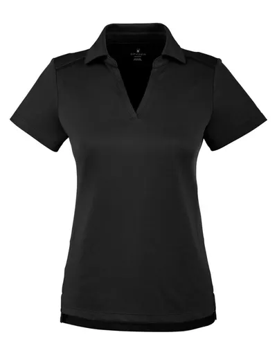 Spyder S16519 Women's Freestyle Polo in Black — blank polo, front view