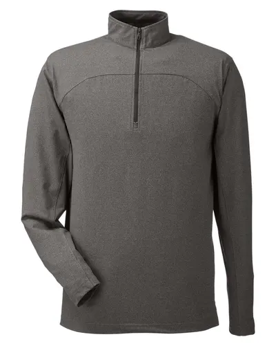 Spyder S17916 Men's Spyre Quarter-Zip Pullover in Black Frost — blank garment, front view