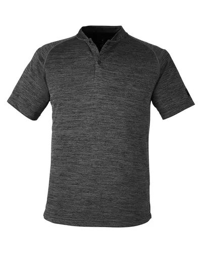 Spyder S17979 Men's Mission Blade Collar Polo in Black Jasper — blank polo, front view