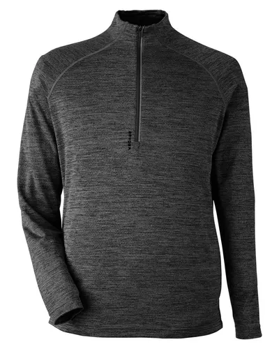 Spyder S17997 Men's Mission Half-Zip Pullover in Black Jasper — blank garment, front view